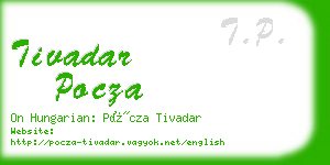 tivadar pocza business card